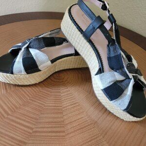 Kate Spade New York Betsey Wedge Sandals Gingham Platform